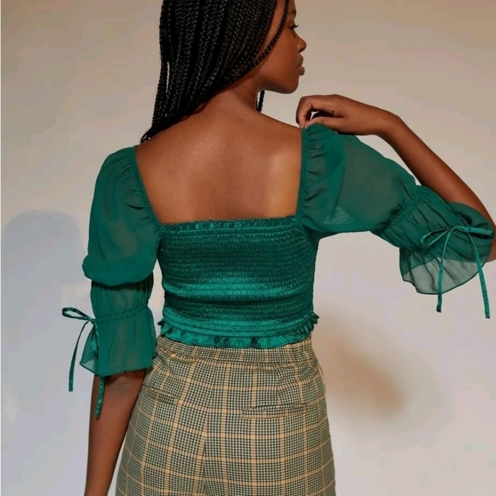 Urban Outfitters Emerald Green Blouse - Picture 3 of 5